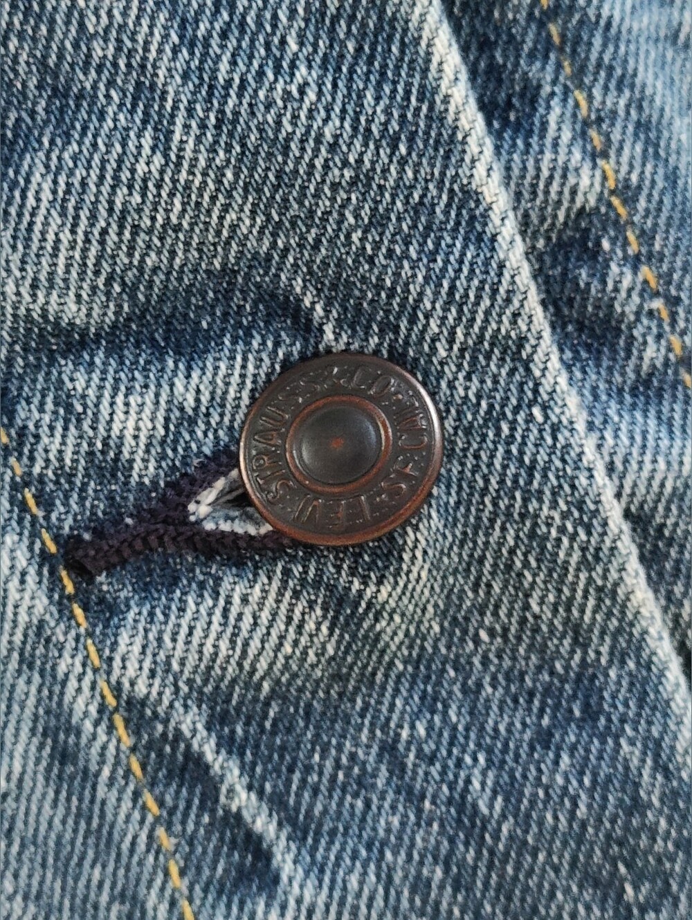 Levi's Trucker Blue Cotton Denim Vest, Size L - Picture 9 of 13